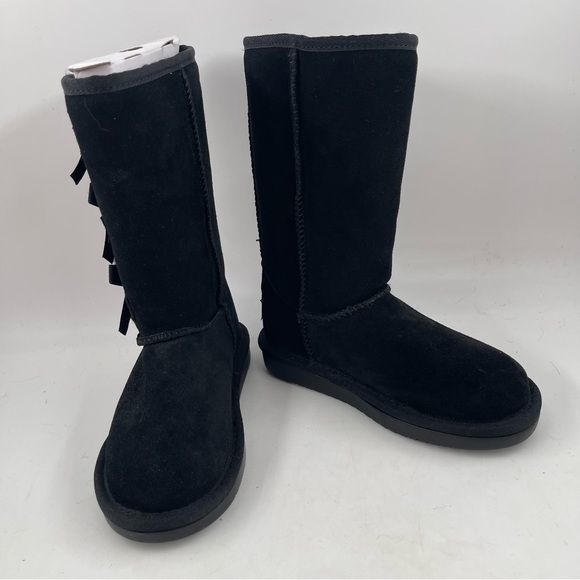 Koolaburra by Ugg Black Victoria Tall Sheepskin Winter Rain Snow Boot- Size 12 C - Picture 10 of 10